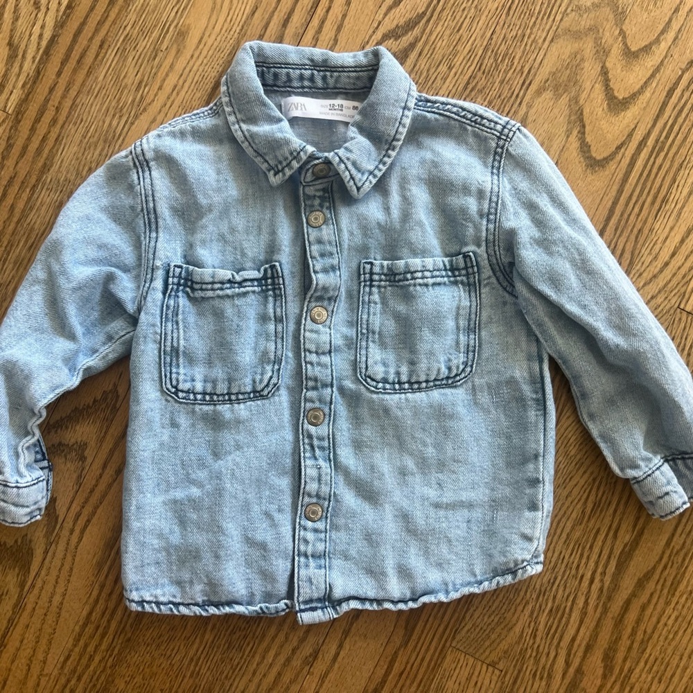 Zara Baby Kids Denim Jacket Shirt 12-18m